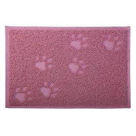 Dog Cat Bowl Mat Pet Food Water Feeding Mat Non-slip Pet Dish Tray Mat Paw Clean Placemat (Option: re_Pink)