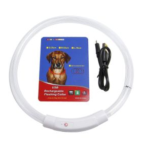USB Rechargeable LED Dog Collar Multi-Color Lighting Dog Safety Collar Cuttable Length Glow Dog Collar For Small Medium Large Dog Night Walking (Option: ar50CM)
