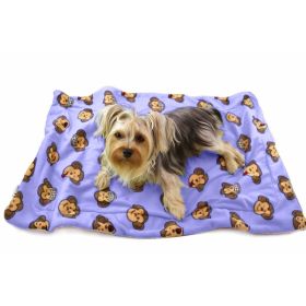 Silly Monkey Ultra-Plush Blanket (Color: Lavender, size: 50" x 30")