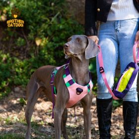 Pet chest sling Explosion-proof punch dog sling Dog leash dog rope pet supplies (Select: AN6-red-L)