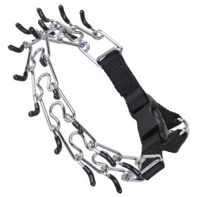 Adjustable Dog Choke Collar Training Chain Dog Necklace with Buckle for Small Medium Large Dogs (Option: ollarM)